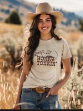 Honky Tonkin' Short Sleeve Tee - Cream